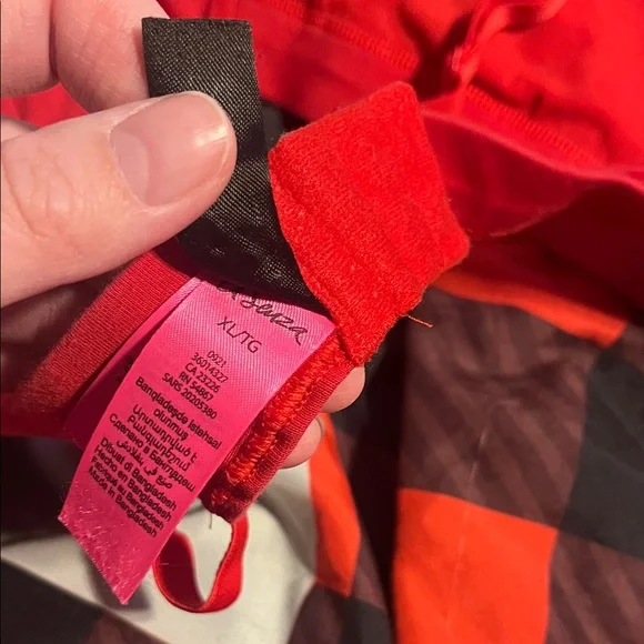 Women's Red Lace & Plaid Bralette Set - Picture 5 of 6